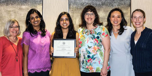 Dr. Anisha Ganguly with faculty mentors after receiving the U.S. Public Health Service Award, Excellence in Public Health, in 2019