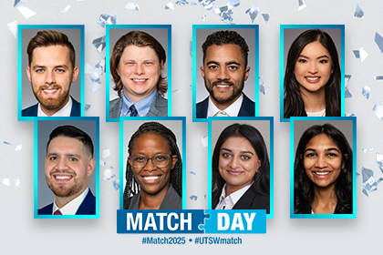 8 indivdual photos collaged with Match Day 2025 #utswmatchday