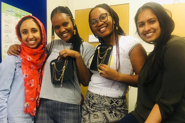 Sidrah Shah and her colleagues in Gabarone, Botswana